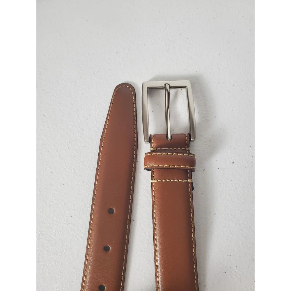 Brooks Brothers Belt Mens 40 Brown Genuine Leather Handcrafted Usa